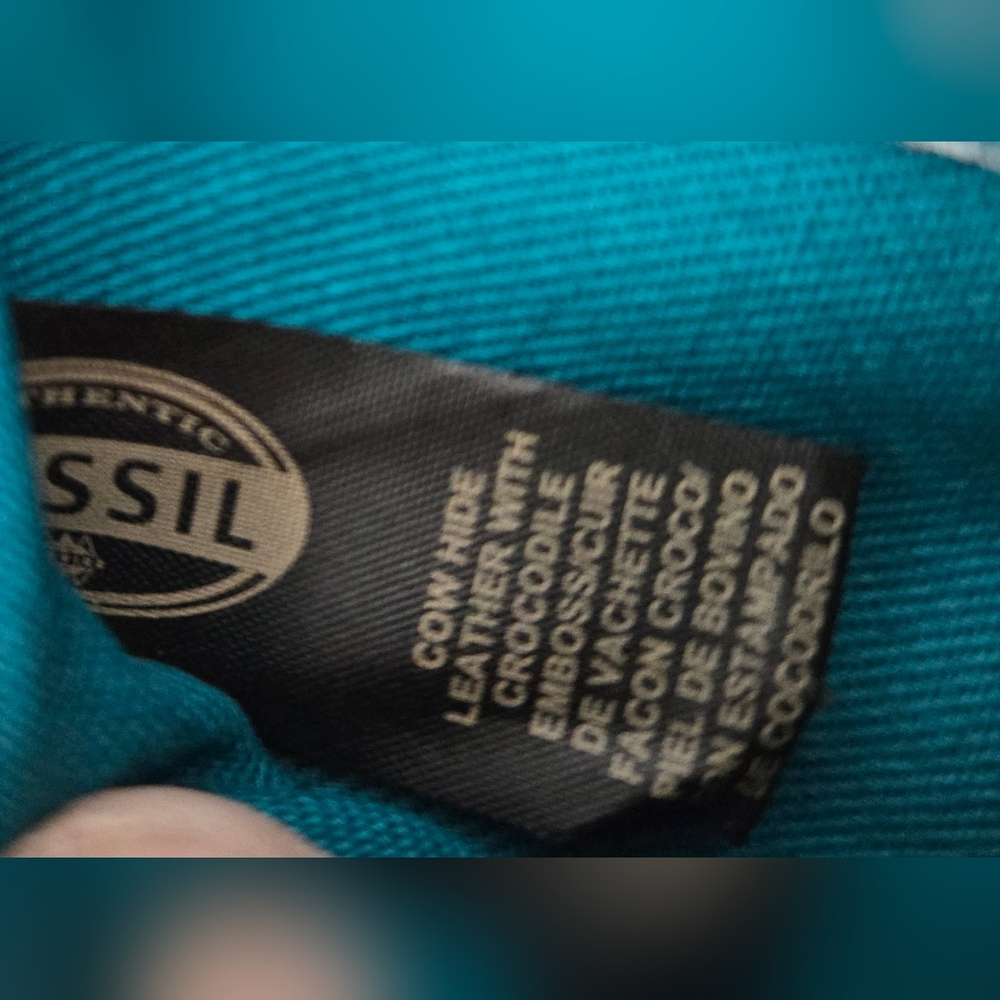 Fossil Issue 1954 Line Cow Hide Leather Crocodile… - image 6